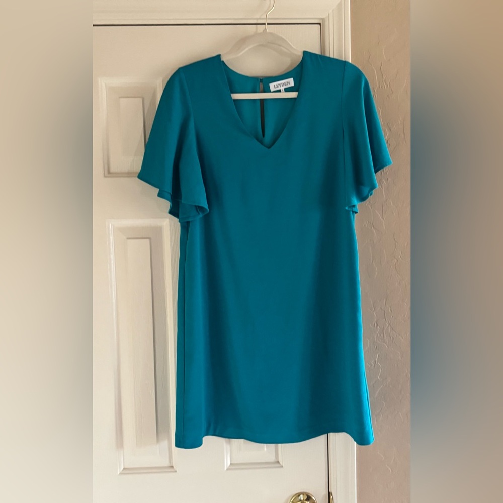 Leyden Turquoise dress.
